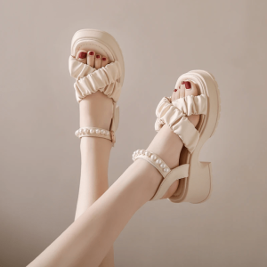 AesthetiChic Pearl Platforms: Y2K Fashion, Grunge Aesthetic, Cute Tops