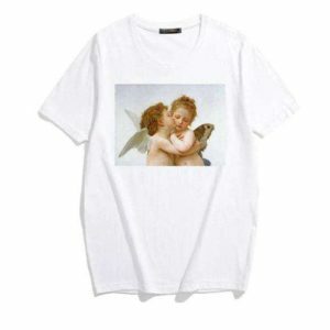 Angel Kiss T-Shirt: Y2K Fashion with Coquette & Grunge Aesthetic Vibes