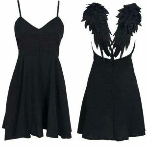 Angel Wings Dress: Y2K Fashion with Coquette & Grunge Aesthetic Vibes