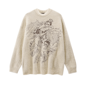 Angelic Spirit Sweater - Y2K Aesthetic, Cute Tops, Grunge & Coquette Style