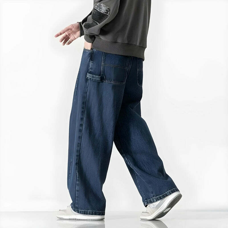 Baggy Denim Jeans: Y2K Fashion Essential for Grunge & Coquette Aesthetic