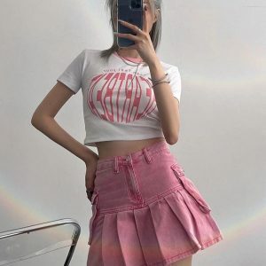 Barbie Pleated Cargo Skirt - Y2K Fashion, Grunge Aesthetic, Cute Tops