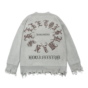 Bat Wings Cozy Knit Top - Y2K Fashion, Grunge Aesthetic, Cute Tops