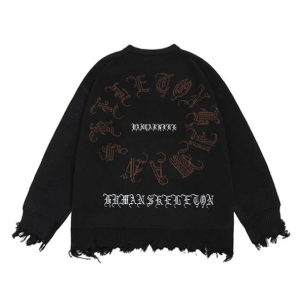 Bat Wings Cozy Knit Top - Y2K Fashion, Grunge Aesthetic, Cute Tops