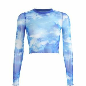 Blue Sky Top: Y2K Fashion with Coquette Aesthetic & Cute Pastel Vibes