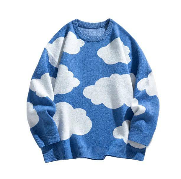 Blue Sky Y2K Sweater: Cute Pastel Goth & Grunge Aesthetic Top