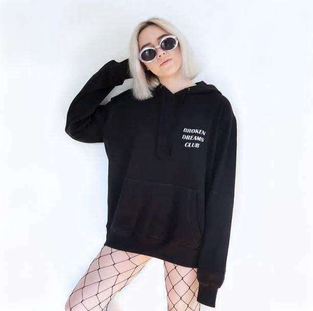 Broken Dreams Club Hoodie - Y2K Aesthetic, Grunge Style, Cute Tops