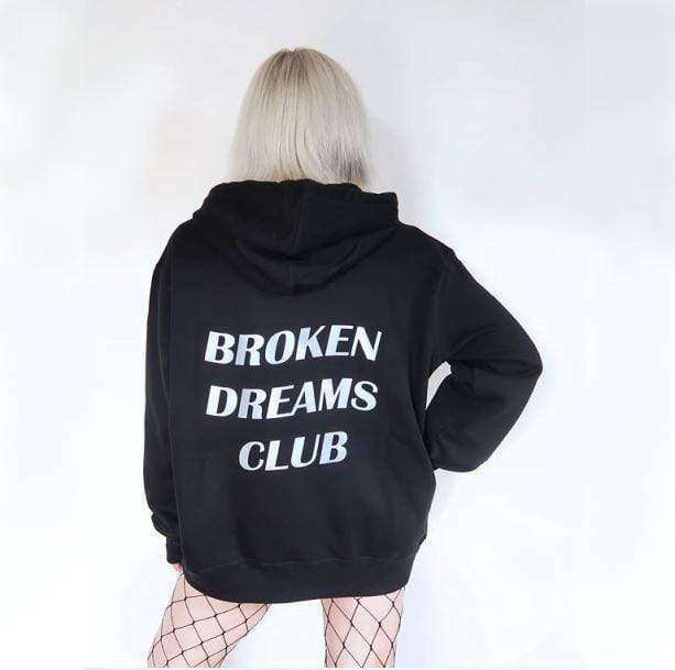 Broken Dreams Club Hoodie - Y2K Aesthetic, Grunge Style, Cute Tops