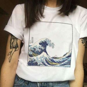 Catch The Wave Y2K T-Shirt: Cute Tops for Coquette & Grunge Aesthetic