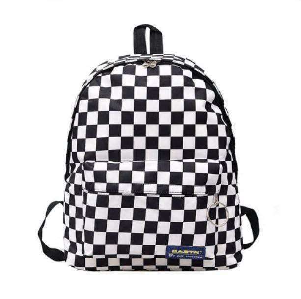 Checkerboard Backpack: Y2K Fashion Essential for Grunge & Coquette Aesthetic