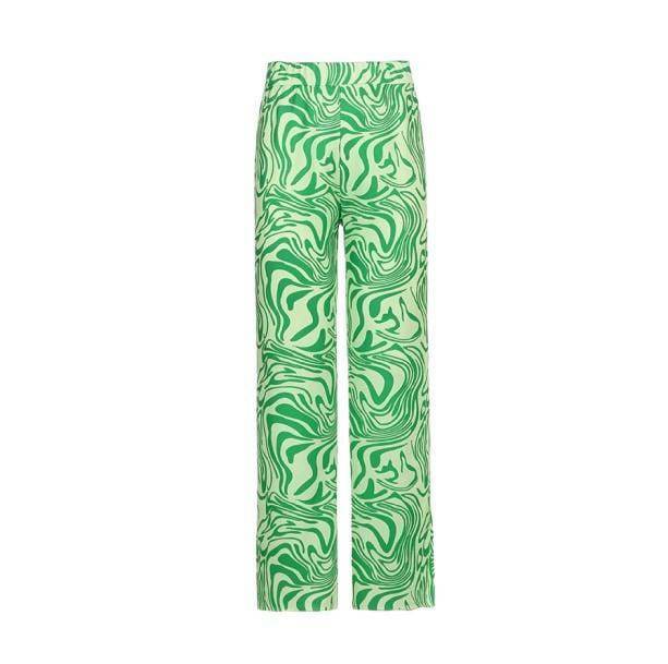 Chic Green Y2K Straight Leg Pants for Grunge & Coquette Aesthetic