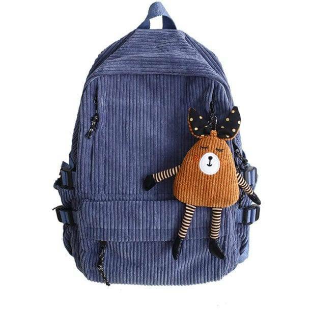 Classic Corduroy Backpack: Y2K Fashion Essential for Aesthetic Outfits