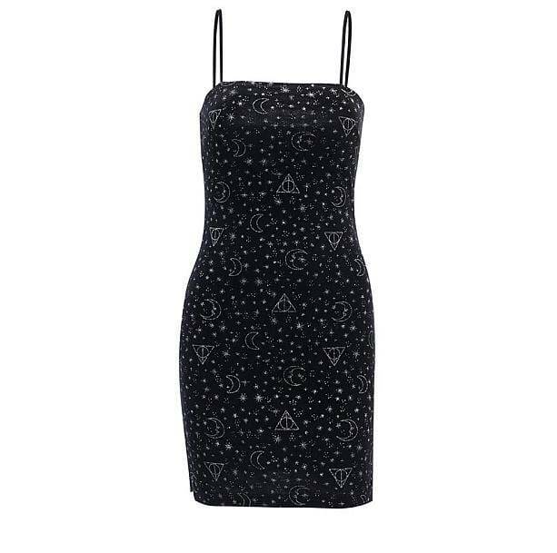 Constellation Dress: Y2K Fashion with Coquette & Grunge Aesthetic Vibes