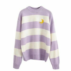 Coquette Aesthetic Moon Sweater - Y2K Fashion Cute Top for Fall