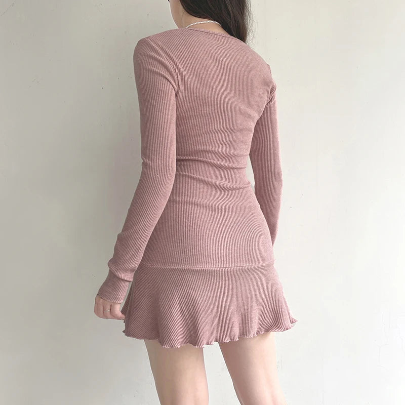 Coquette Aesthetic Pink Mini Dress | Y2K Fashion & Cute Tops