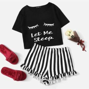 Coquette Aesthetic Sleepy Pajama Set - Y2K Fashion & Cute Tops