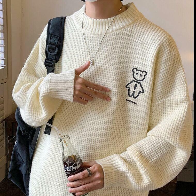 Coquette Aesthetic Soft Boy Bear Sweater - Y2K Fashion Essential