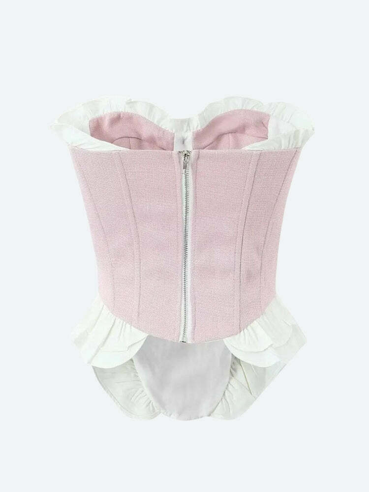 Coquette Pink Corset Top | Y2K Fashion Cute Tops & Aesthetic Style