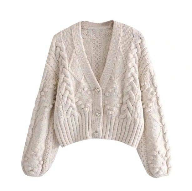 Cozy Y2K Cardigan: Cute Tops for Grunge Aesthetic & Coquette Style