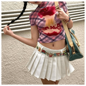 Crispy Apple Crop Top - Y2K Fashion, Cute Tops, Coquette Aesthetic