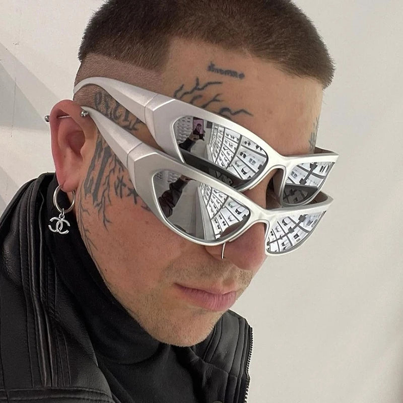 Cyberpunk Rave Cat Eye Sunglasses - Y2K Fashion Aesthetic Accessory