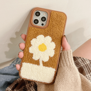 Daisy Plush Y2K Aesthetic iPhone Cover - Cute Coquette & Grunge Style