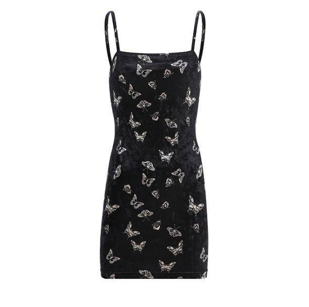 Dark Butterfly Dress: Y2K Aesthetic with Grunge & Coquette Vibes