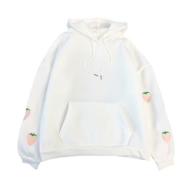 Deep Pocket Strawberry Hoodie - Y2K Fashion, Cute Tops & Aesthetic Vibes