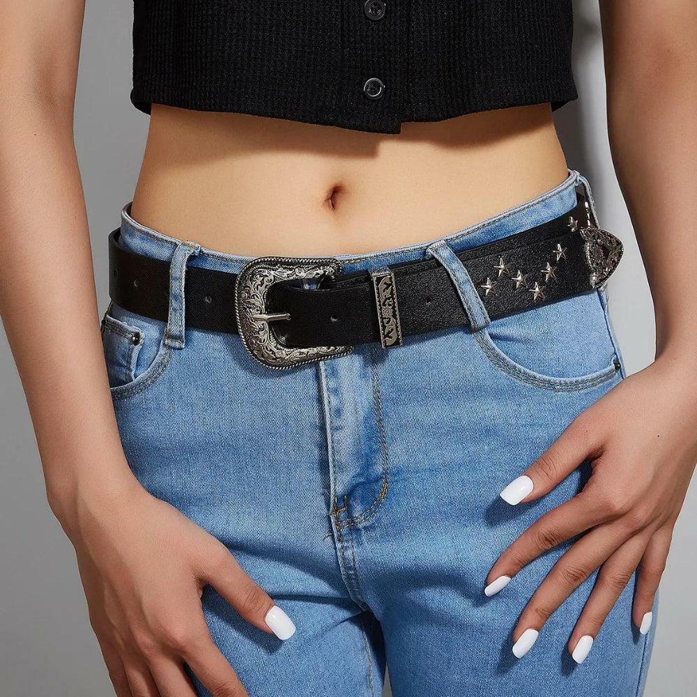 Disco Cowgirl Star Belt: Y2K Fashion, Grunge Aesthetic, Cute Tops