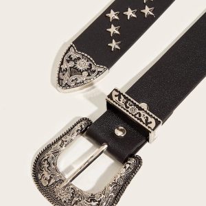 Disco Cowgirl Star Belt: Y2K Fashion, Grunge Aesthetic, Cute Tops