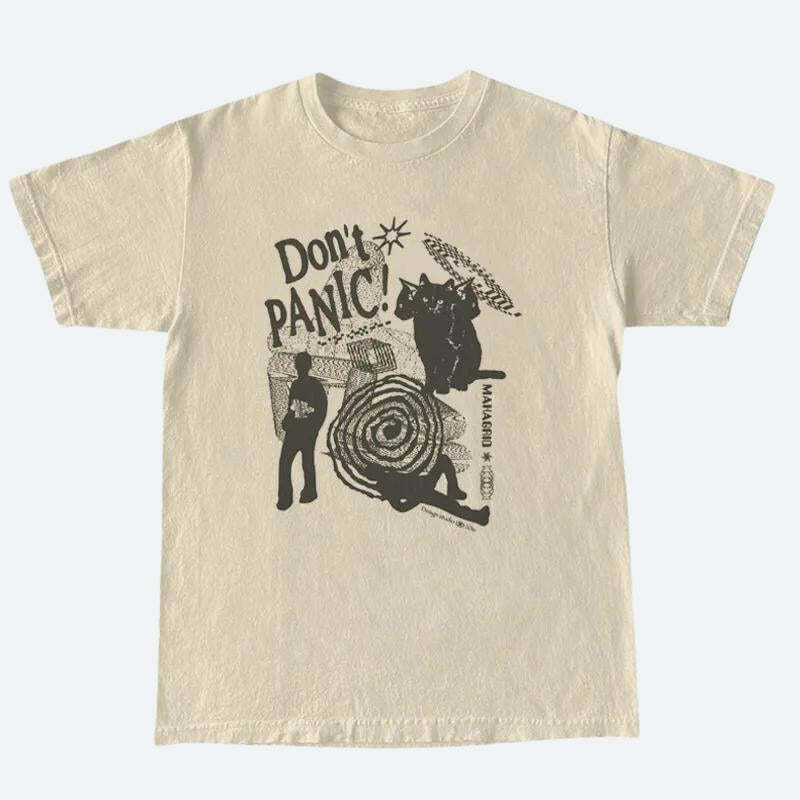 Don't Panic Tee - Y2K Fashion Essential for Grunge & Coquette Aesthetic