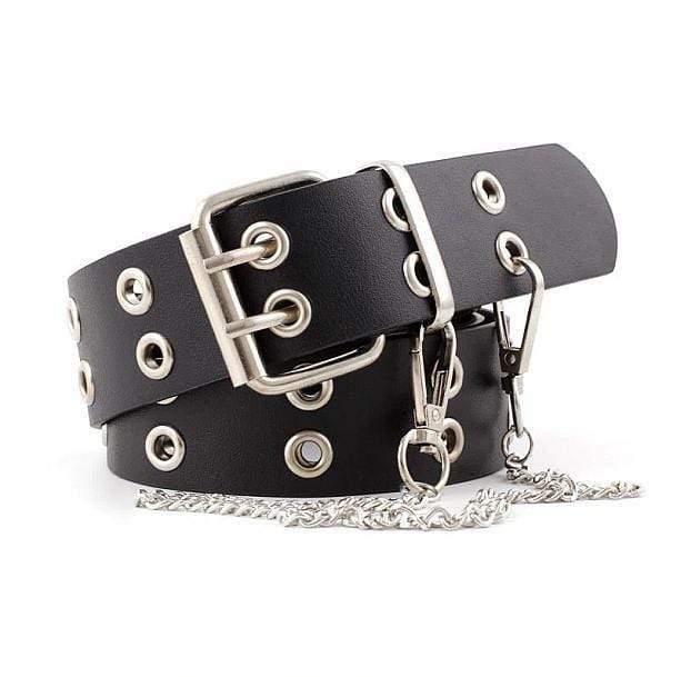 Double Hole Belt - Y2K Fashion Essential for Grunge & Coquette Aesthetic