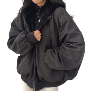 Double-Sided Hooded Jacket: Y2K Fashion Meets Grunge Aesthetic Style