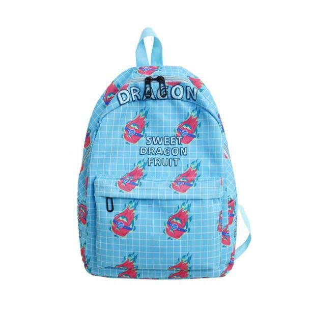 Dragon Fruit Backpack: Y2K Aesthetic, Cute Tops & Grunge Style Essential