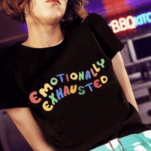 Emotionally Exhausted Tee - Y2K Grunge Aesthetic Cute Top for Every Mood