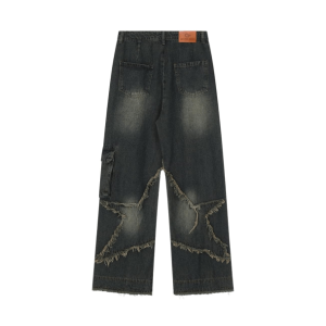 Enchanted Pentagram Jeans: Y2K Grunge Aesthetic with Cute Tops Vibe