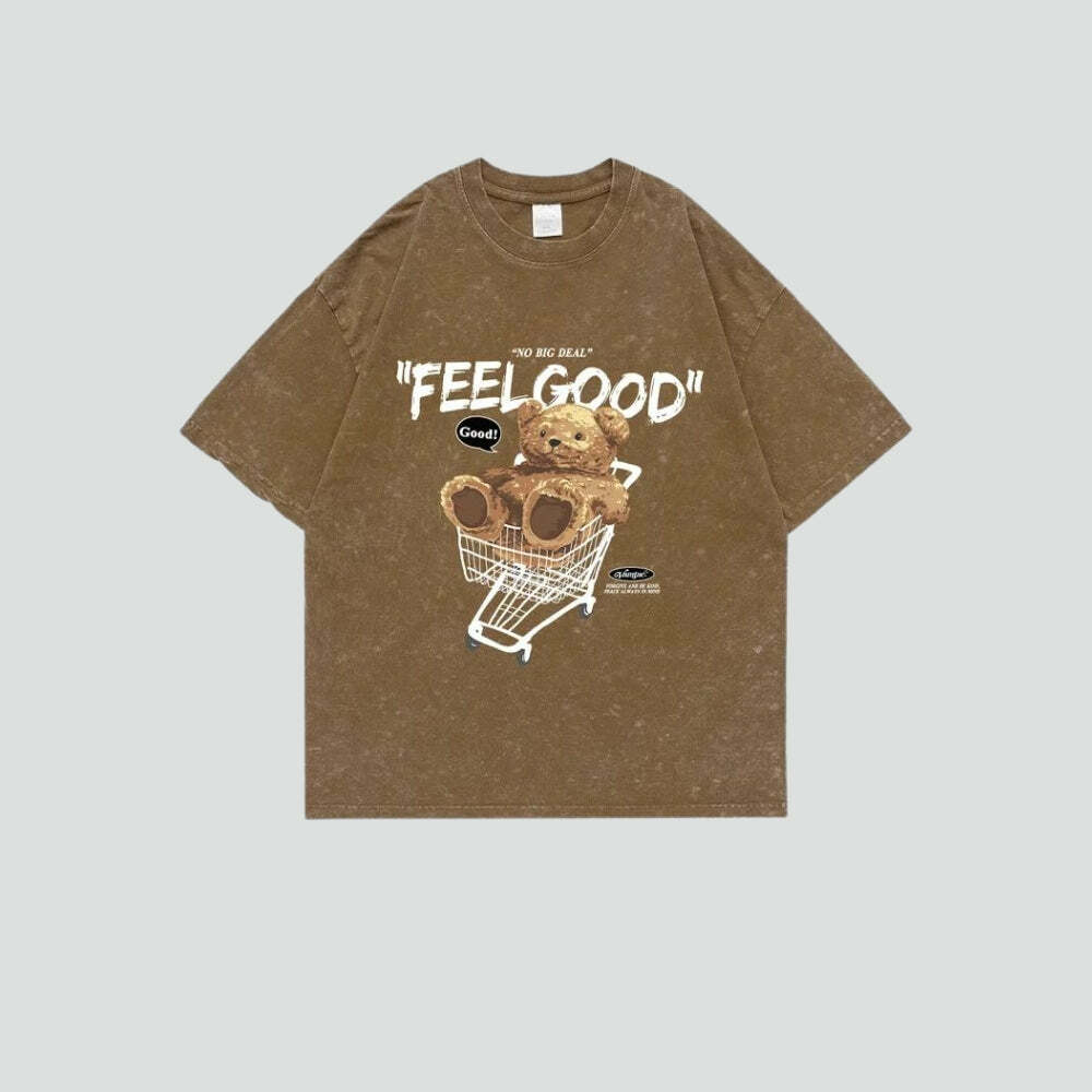 Feel Good Tee: Y2K Fashion Essential for Coquette & Grunge Aesthetics