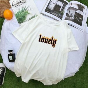 Feeling Lonely Y2K T-Shirt - Cute Tops for Coquette & Grunge Aesthetic