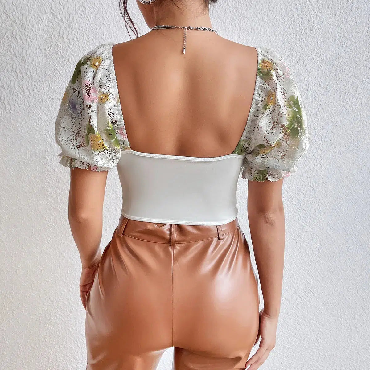 Floral Y2K Crop Corset Top - Cute Coquette Aesthetic & Grunge Style