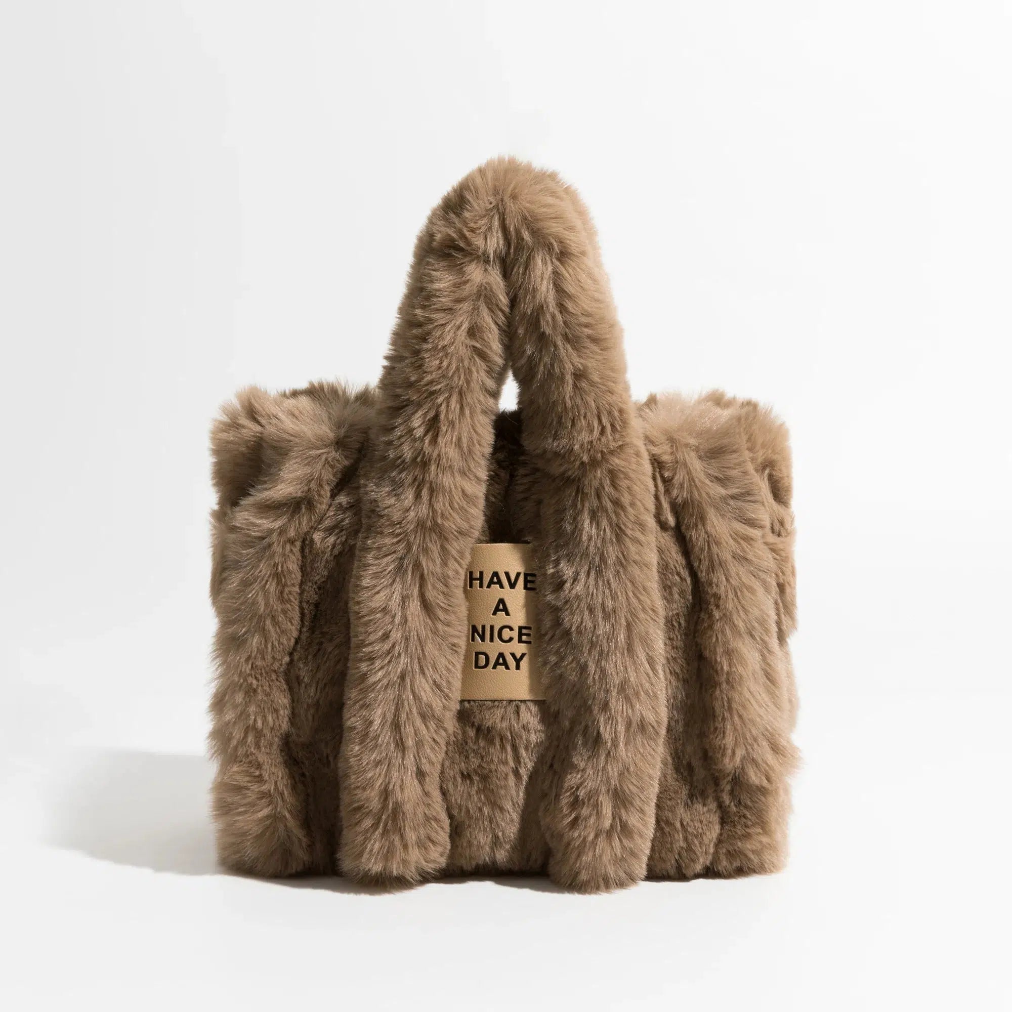 Fluffy Faux Fur Tote Bag - Y2K Fashion Essential for Coquette & Grunge Aesthetic