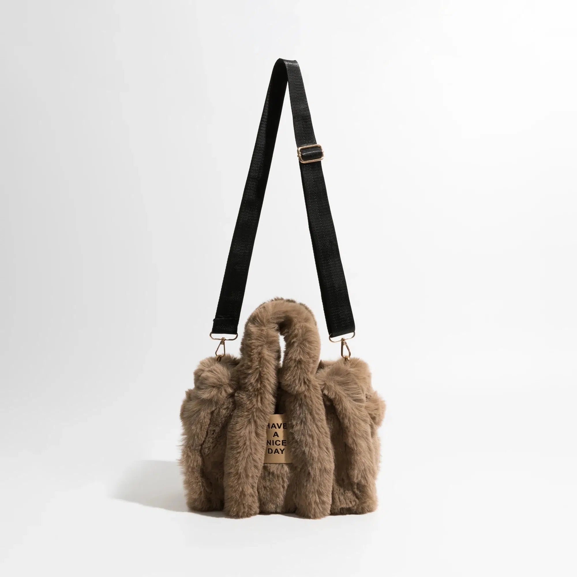 Fluffy Faux Fur Tote Bag - Y2K Fashion Essential for Coquette & Grunge Aesthetic