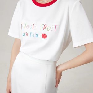 Fresh Fruit Tee: Y2K Aesthetic Cute Top for Coquette & Grunge Styles