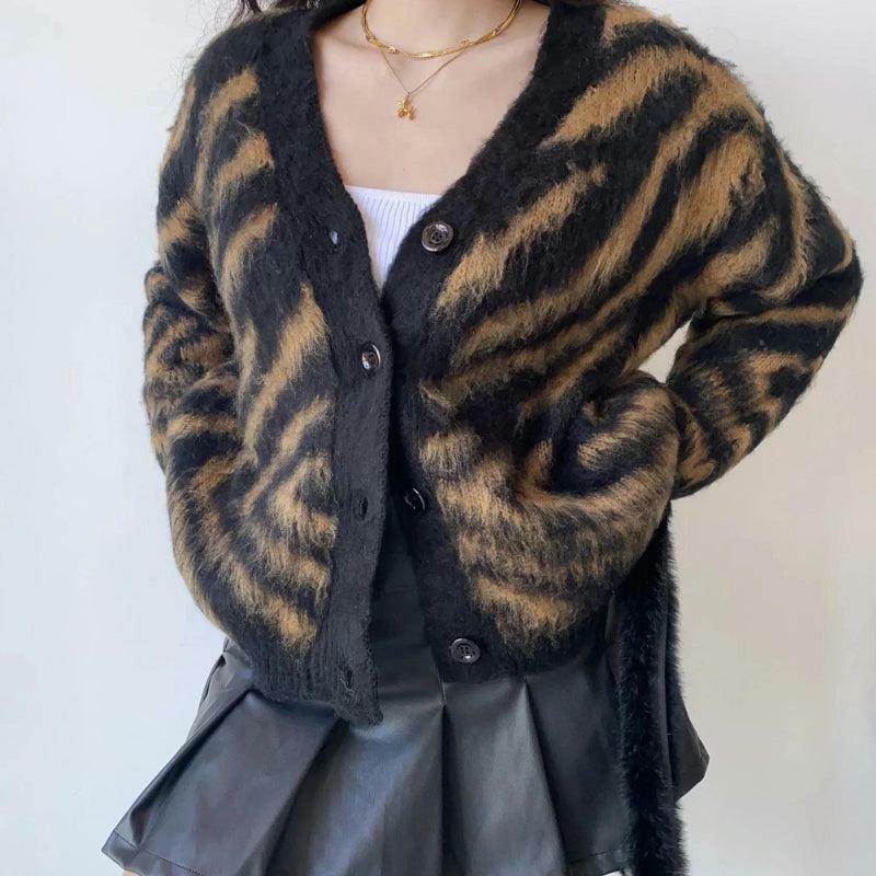 Fuzzy Cardigan: Y2K Fashion Essential for Coquette & Grunge Aesthetics