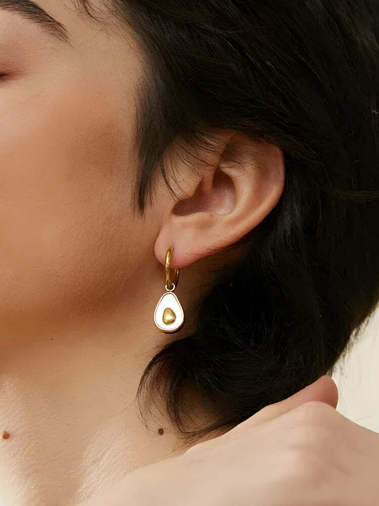 Gold Hoop Earrings - Y2K Fashion Essential for Coquette & Grunge Aesthetics