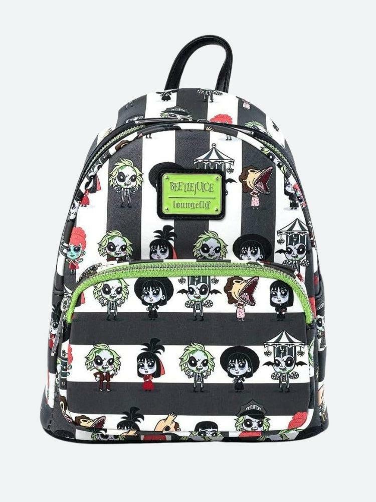 Goth Beetlejuice Backpack | Y2K Aesthetic, Grunge Style, Cute Tops