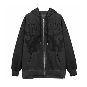 Grunge Guardian Hoodie: Y2K Fashion Essential for Coquette & Aesthetic Styles