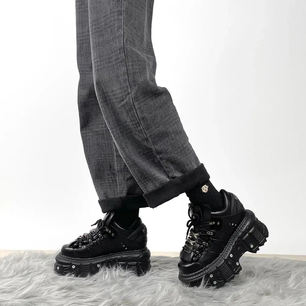 Grunge Lace Up Platform Sneakers for Y2K Fashion & Aesthetic Outfits