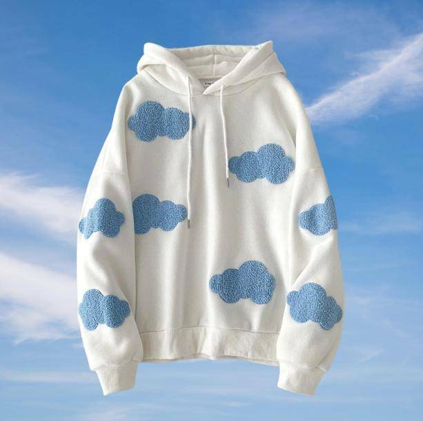 Head In The Clouds Y2K Hoodie - Cute Pastel Goth & Grunge Aesthetic