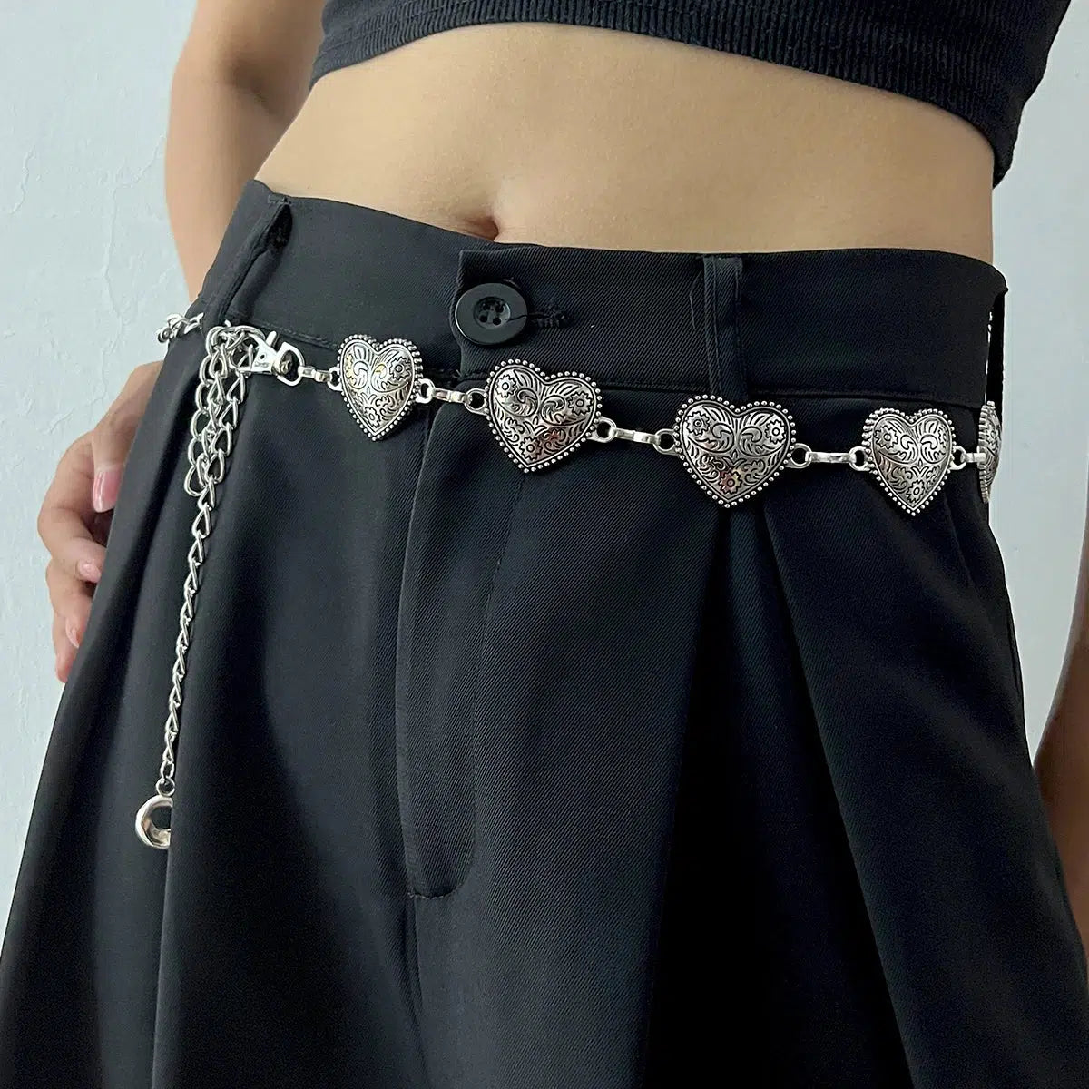 Heart Belly Chain: Y2K Fashion Accessory for Coquette & Grunge Aesthetics