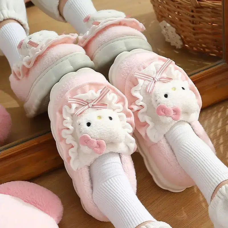 Hello Kitty Y2K Slippers: Cute Pastel Goth Footwear for Aesthetic Vibes